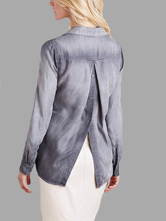 NEW FEELING Womens Grey Blouses