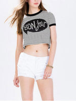 OEM Ladies Striped T-Shirts