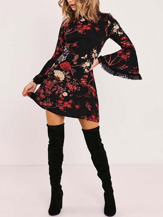 OEM ODM Womens Long Sleeve Mini Dresses