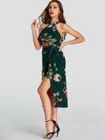 OEM Ladies Green Floral Dresses