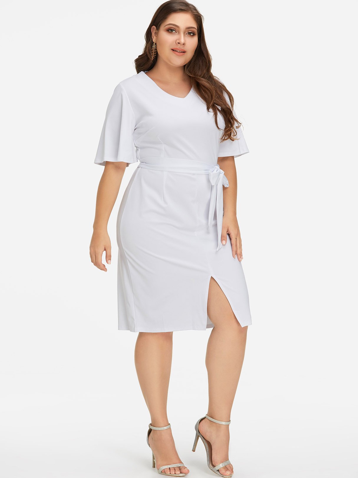OEM Ladies White Plus Size Dresses
