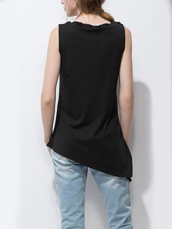 NEW FEELING Womens Black T-Shirts
