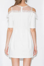 NEW FEELING Womens White Mini Dresses