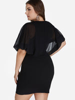 NEW FEELING Womens Black Plus Size Dresses