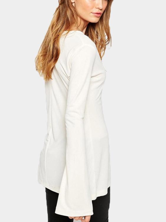 NEW FEELING Womens White T-Shirts