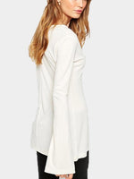 NEW FEELING Womens White T-Shirts