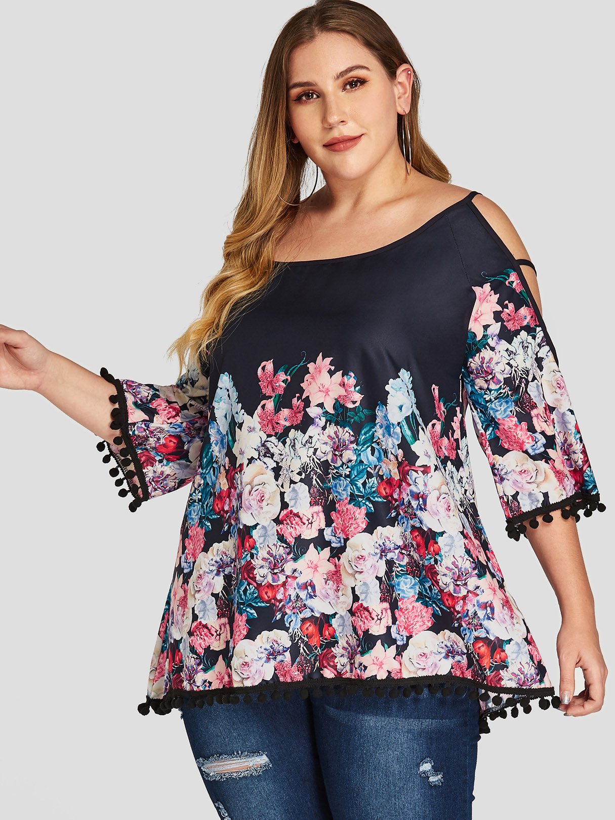 Custom Ladies Plus Size Lace Tops