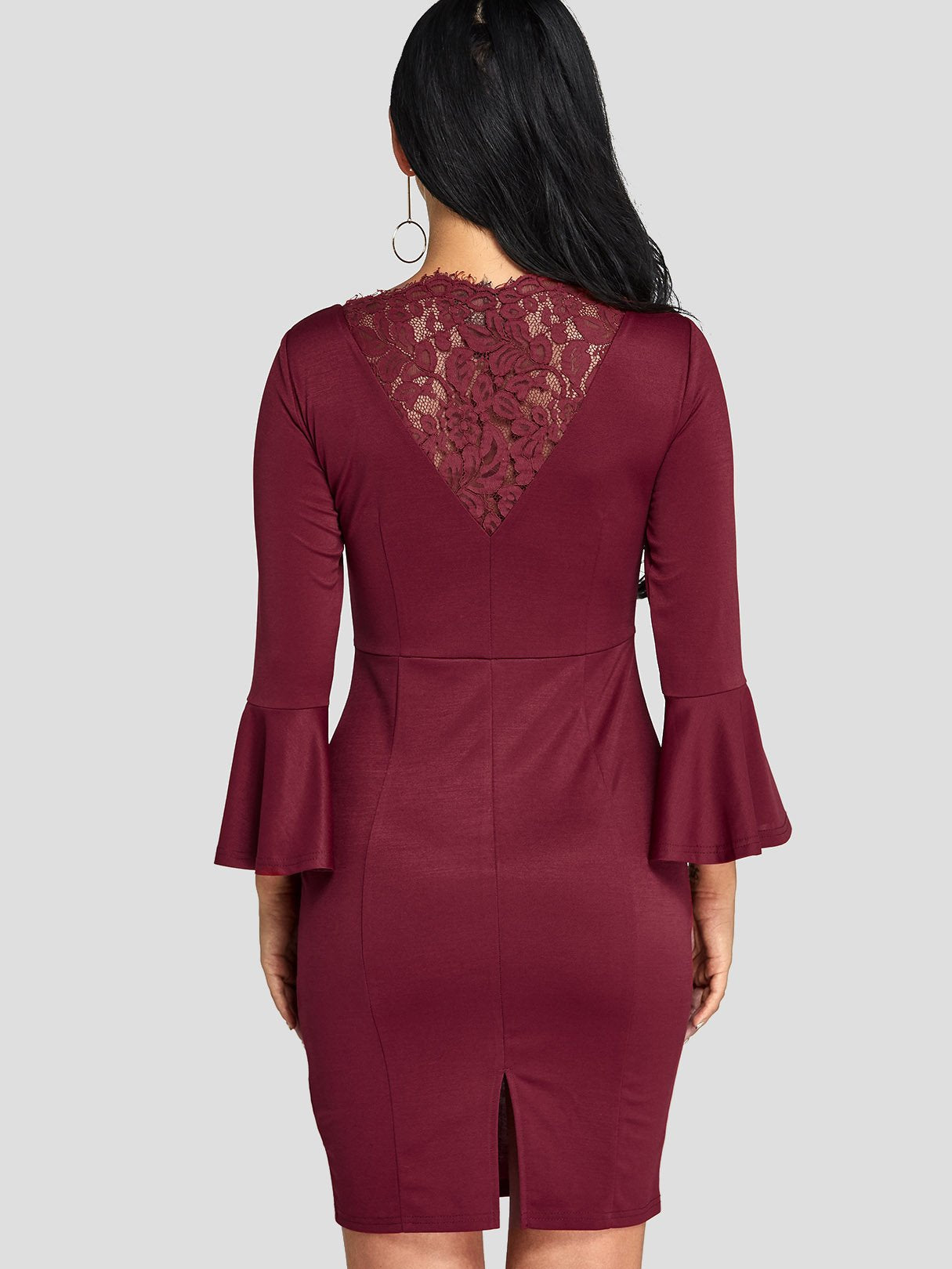 NEW FEELING Womens Burgundy Sexy Dresses