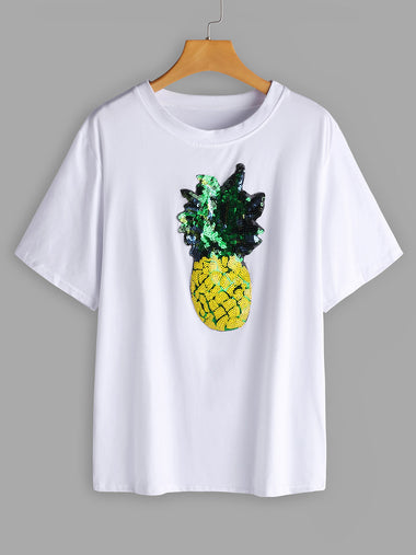 Wholesale Short Sleeve Round Neck White Plus Size Tops