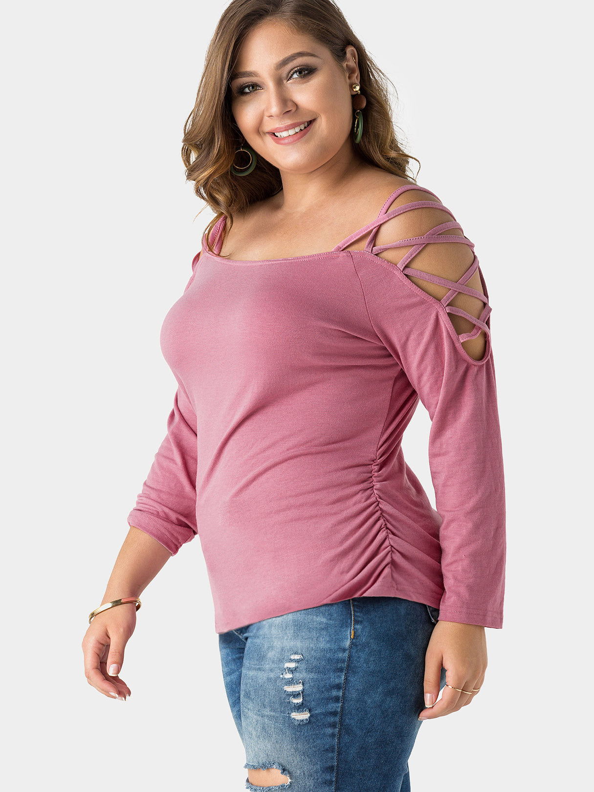 OEM Ladies Plum Plus Size Tops
