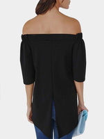 NEW FEELING Womens Black T-Shirts