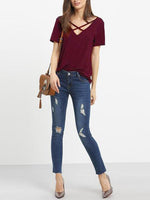 OEM Ladies Burgundy T-Shirts