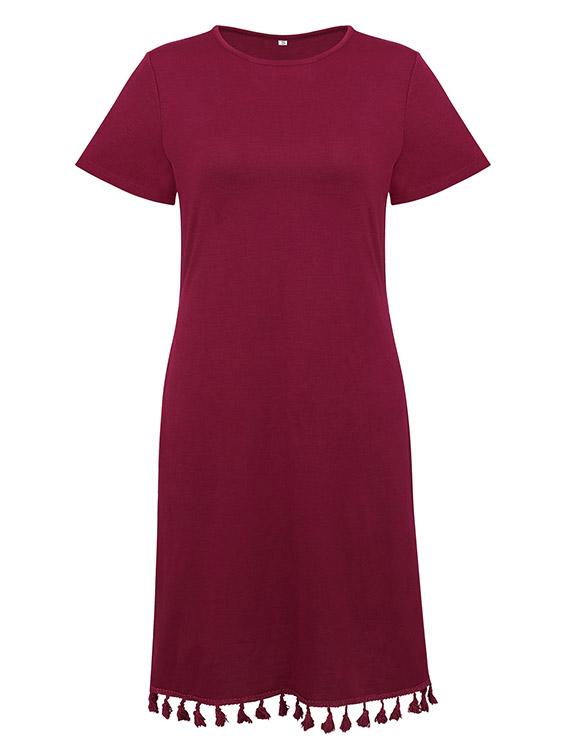 ODM Ladies Short Sleeve Casual Dresses