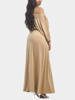 Custom Ladies Off The Shoulder Maxi Dress