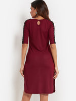 NEW FEELING Womens Burgundy Sexy Dresses