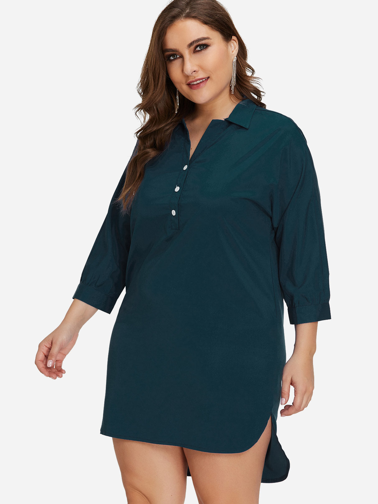 OEM Ladies Green Plus Size Dresses