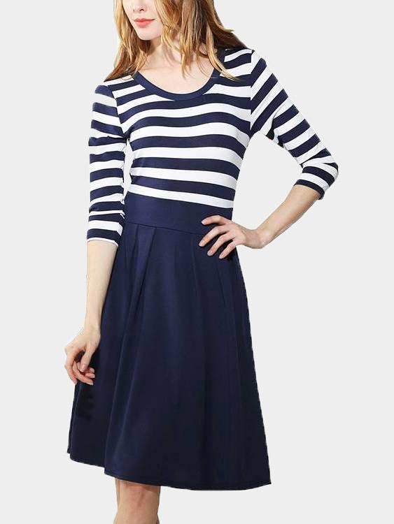 NEW FEELING Womens Blue Midi Dresses
