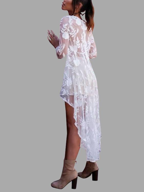 NEW FEELING Womens White Floral Dresses