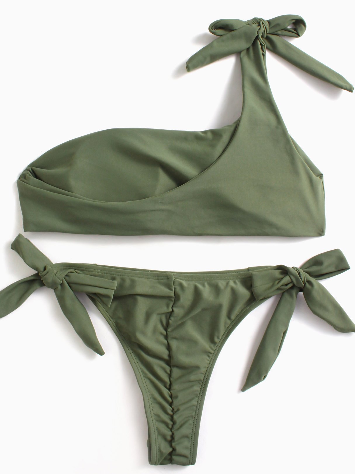NEW FEELING Womens Green Bikinis