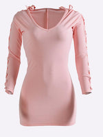 OEM Ladies Pink Mini Dresses