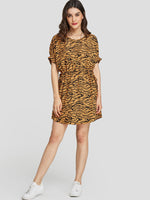 NEW FEELING Womens Yellow Casual Dresses