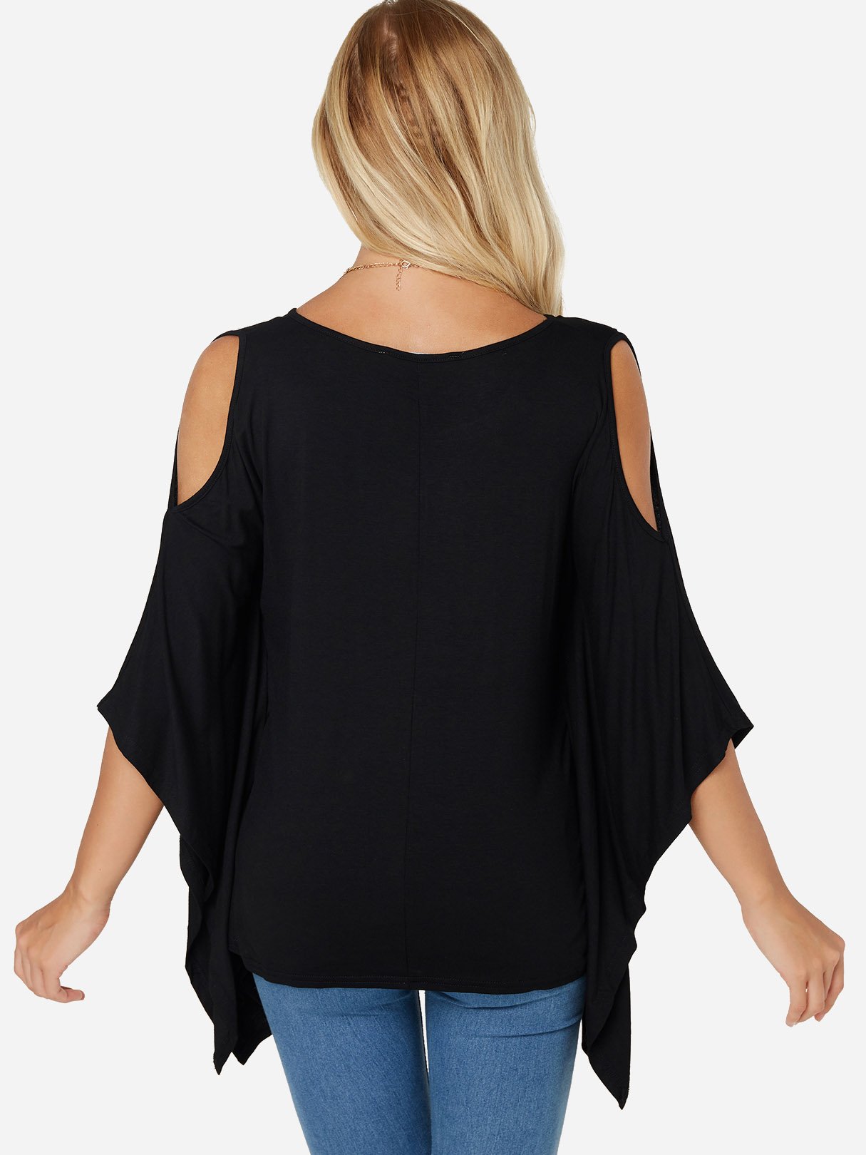 NEW FEELING Womens Black T-Shirts