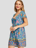 OEM Ladies Green Floral Dresses