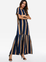 ODM Ladies Short Sleeve Maxi Dress