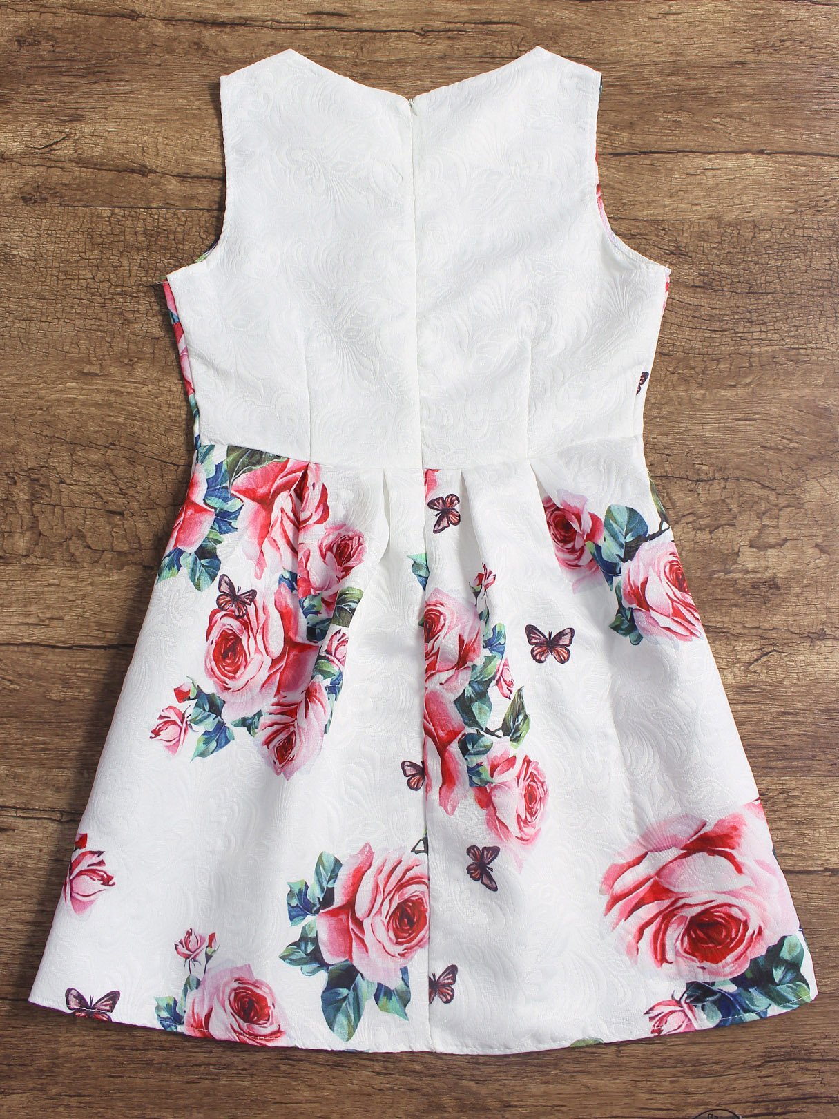 NEW FEELING Womens White Floral Dresses