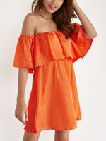 OEM ODM Womens Orange Mini Dresses