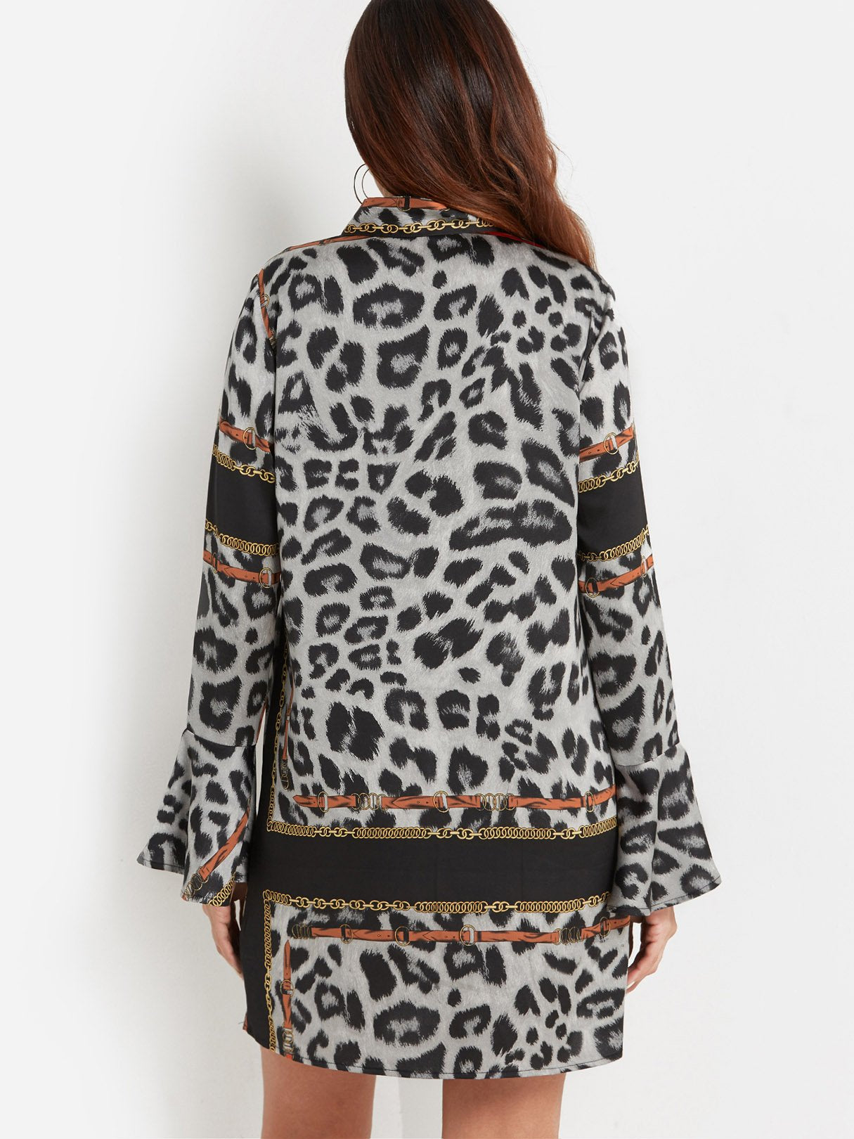 NEW FEELING Womens Leopard Casual Dresses