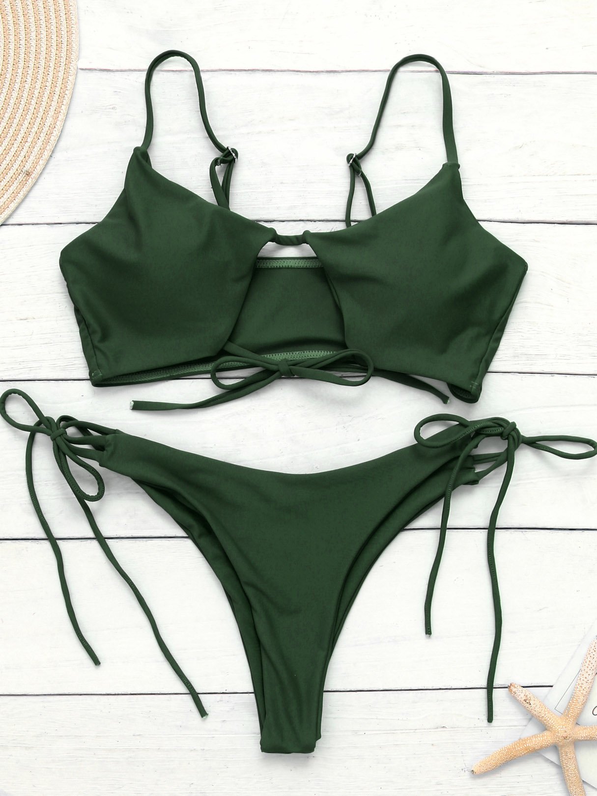 OEM ODM Ladies Army Green Bikinis