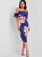 OEM ODM Womens Black Floral Dresses