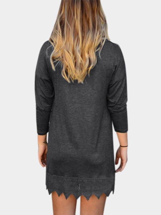 NEW FEELING Womens Dark Grey Mini Dresses