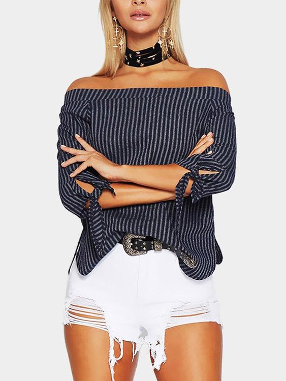 OEM Ladies Navy Blouses