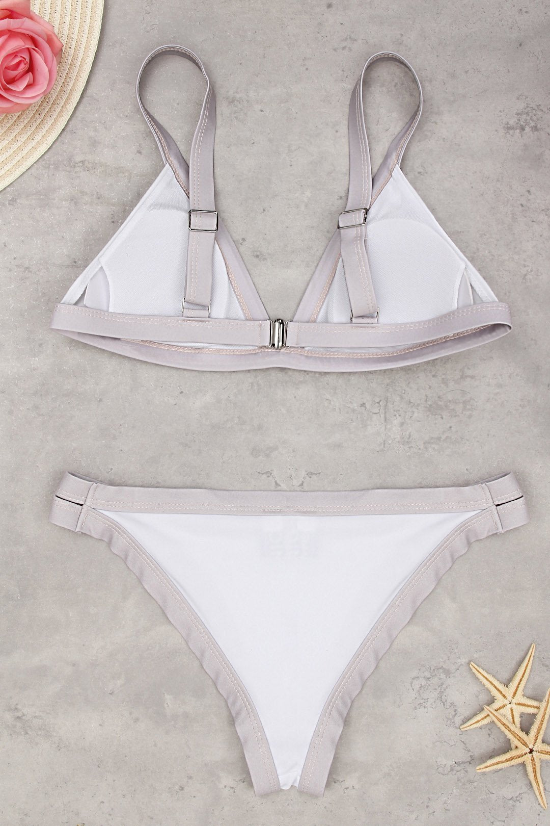 NEW FEELING Womens White Bikinis