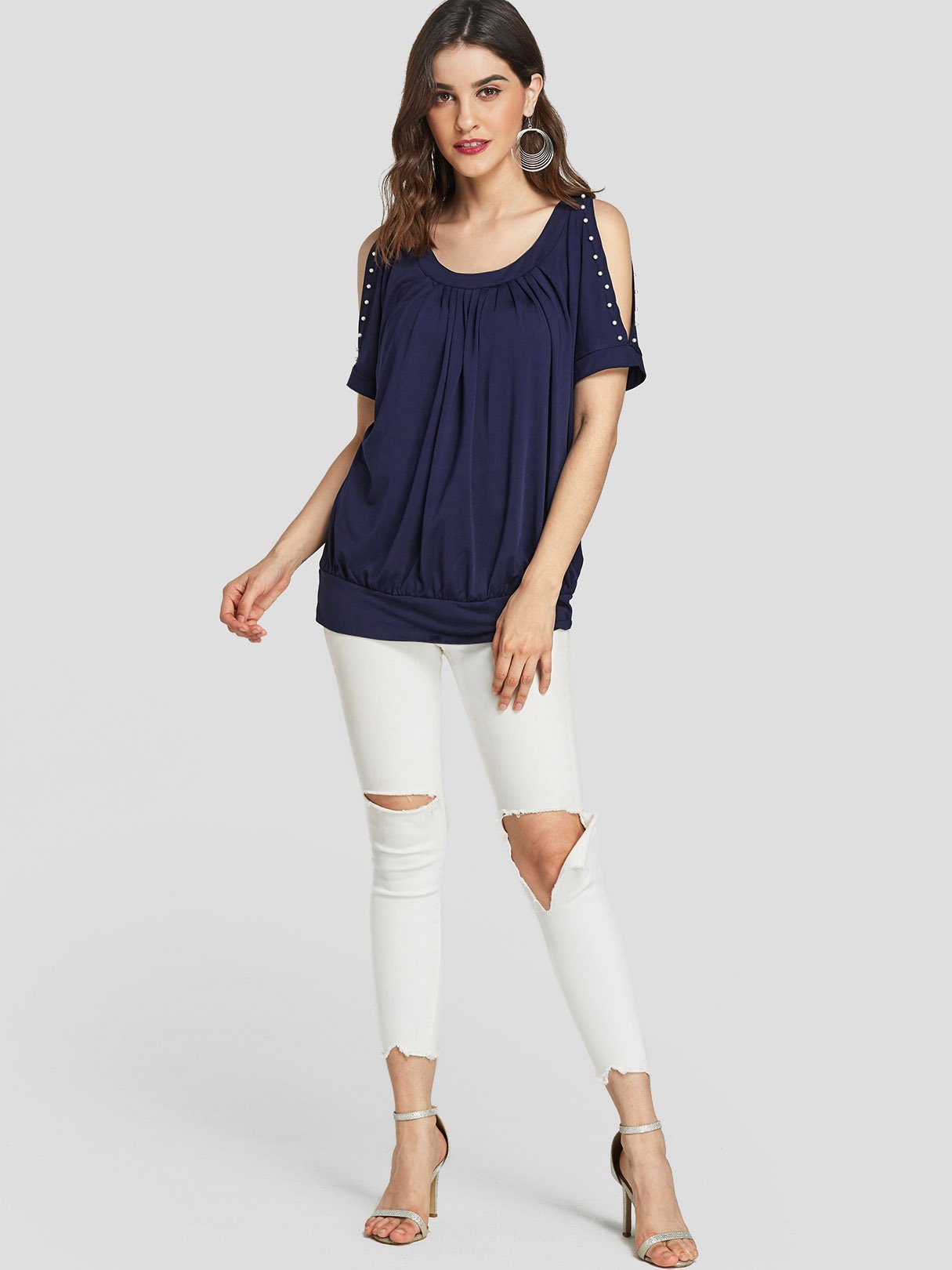 NEW FEELING Womens Navy T-Shirts