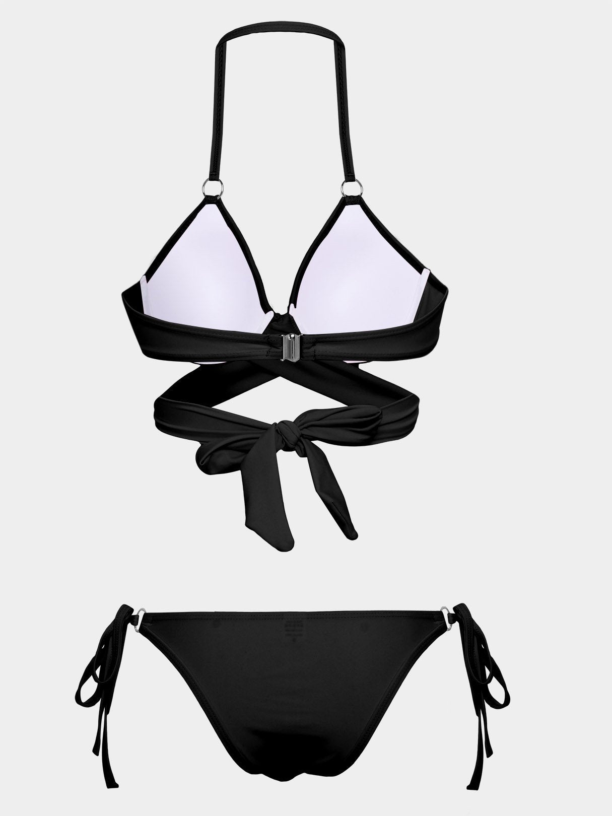 NEW FEELING Womens Black Bikinis