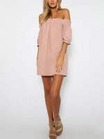 OEM Ladies Pink Mini Dresses