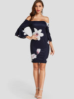 NEW FEELING Womens Navy Floral Dresses