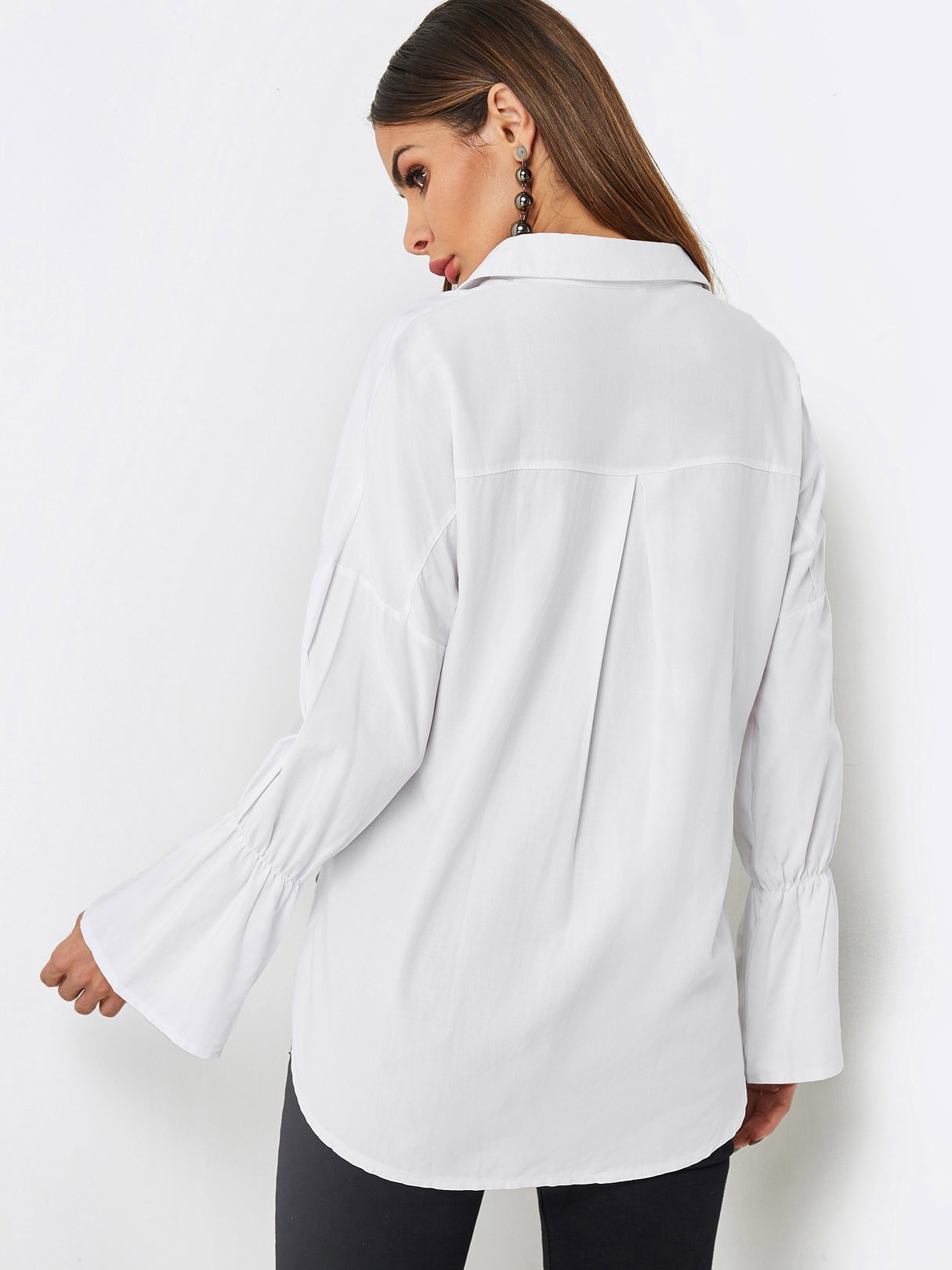 NEW FEELING Womens White Blouses