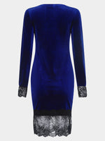OEM Ladies Blue Midi Dresses
