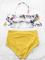 NEW FEELING Womens Yellow Bikinis