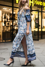 OEM Ladies Navy Maxi Dresses