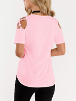 NEW FEELING Womens Pink T-Shirts
