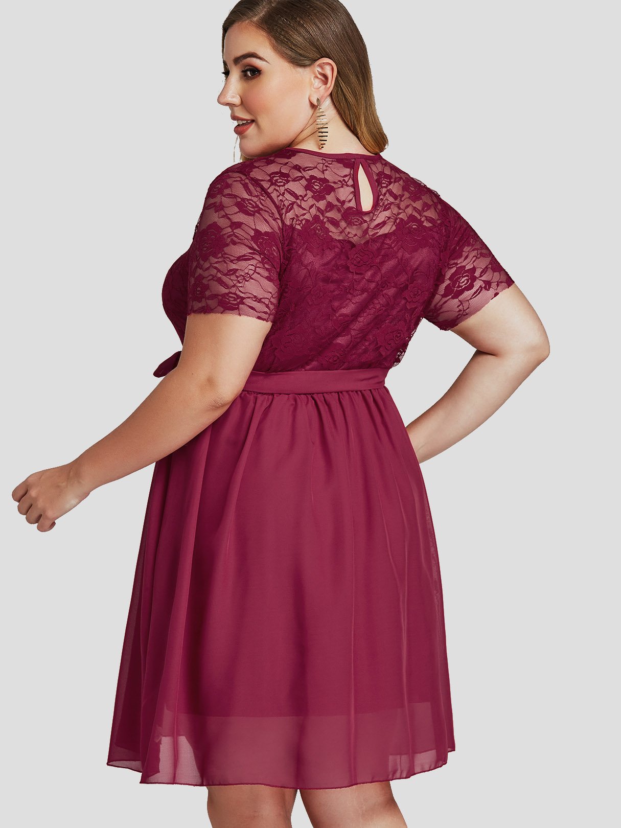 NEW FEELING Womens Red Plus Size Dresses