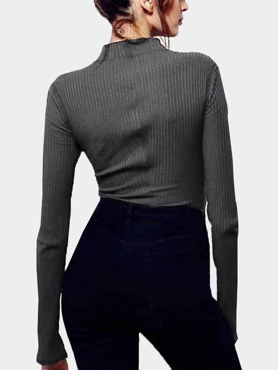 NEW FEELING Womens Deep Grey T-Shirts