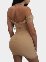 NEW FEELING Womens Khaki Mini Dresses