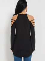 NEW FEELING Womens Black T-Shirts