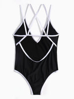 NEW FEELING Womens Black One-Pieces